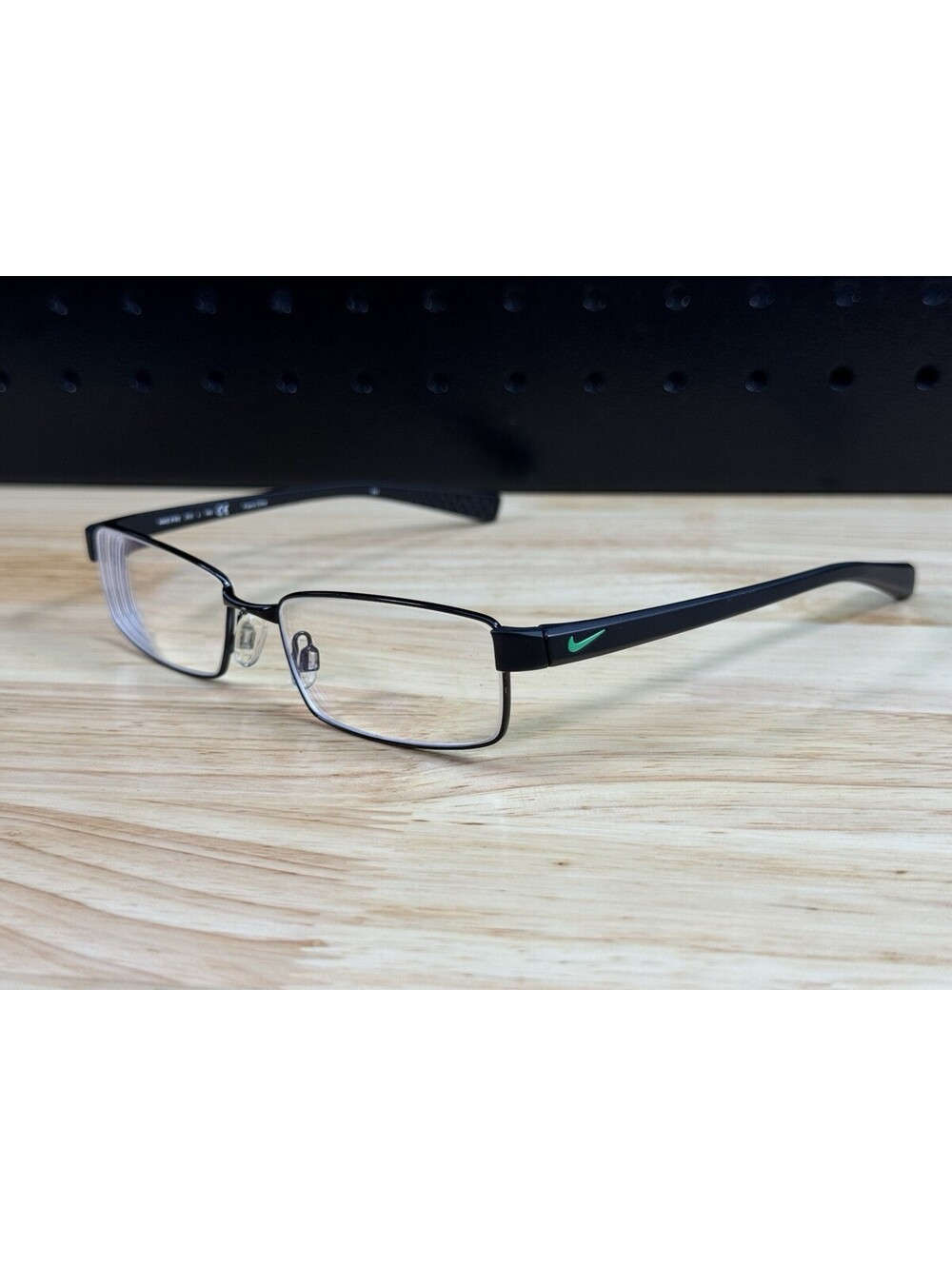 Nike Eyeglasses Frames 8162 010 Black Metal Rectangle 53[]17-140 Frames Only